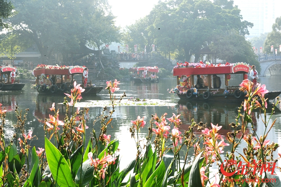 【网路媒体走转改】广州荔湾水上花市开埠 再现荔枝湾花市盛景