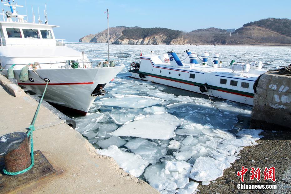 辽宁大连黄海海域出现大面积海冰