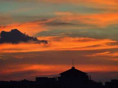  “山神”留给广州靓丽晚霞