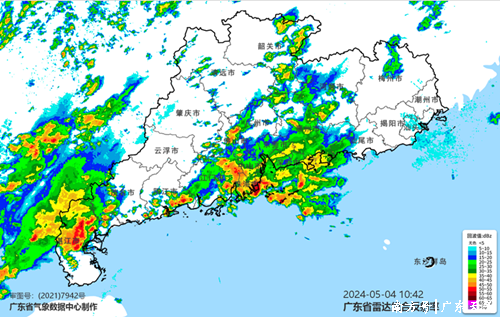 4日广东仍有强降水，5日起雨势渐弱