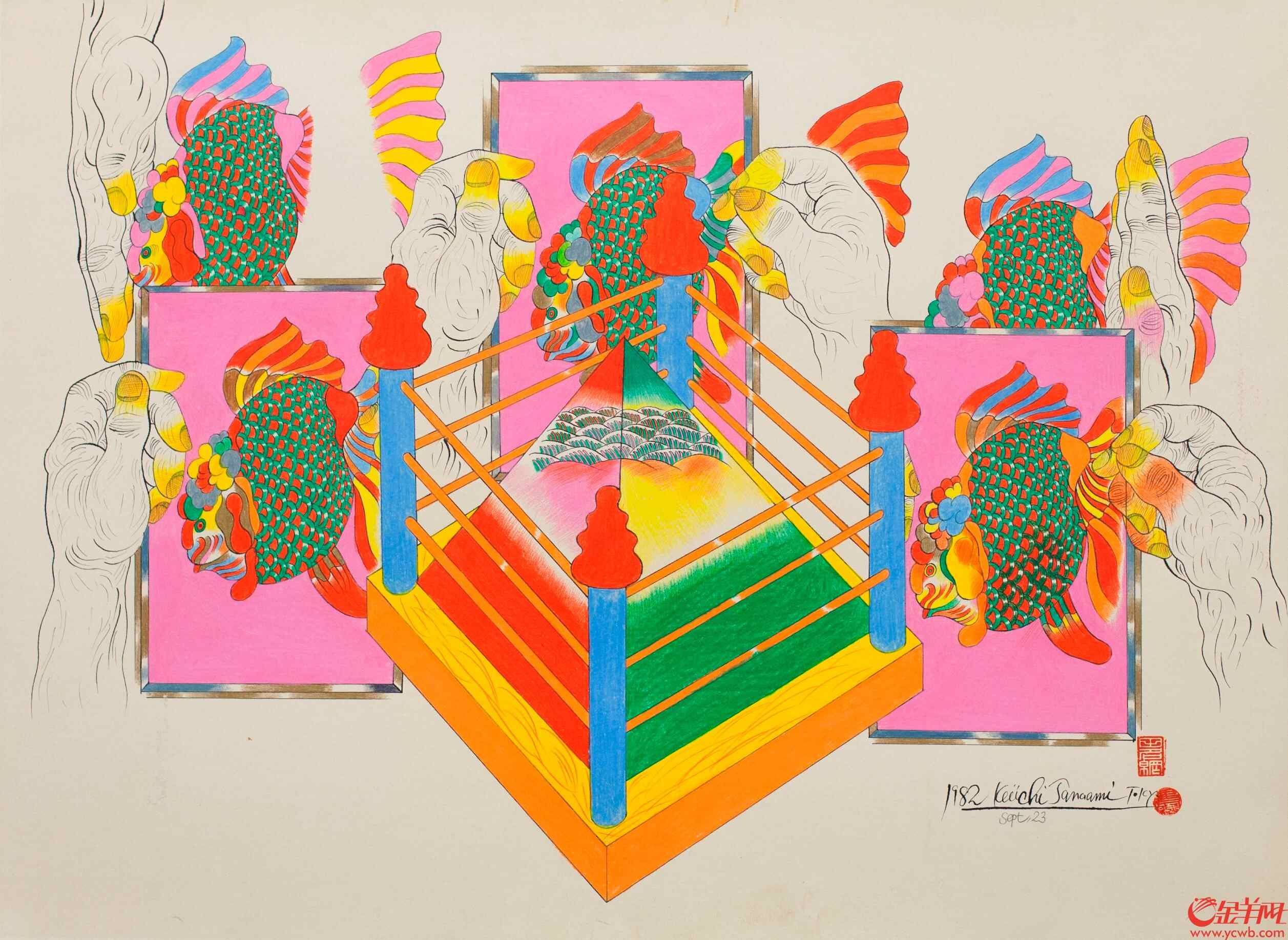 日本艺术家"田名网敬一"当代艺术展在广州举行