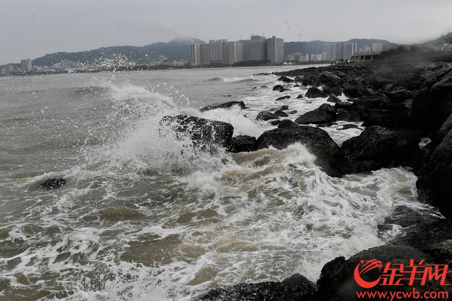 阳江海陵岛台风图片