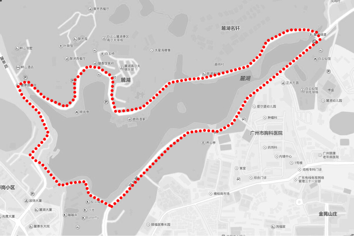 广州麓湖公园平面图图片