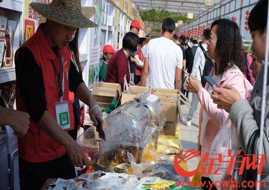 在展示区内,南沙本地的优质农特产品现场展销更是一大亮点,潭州白蔗