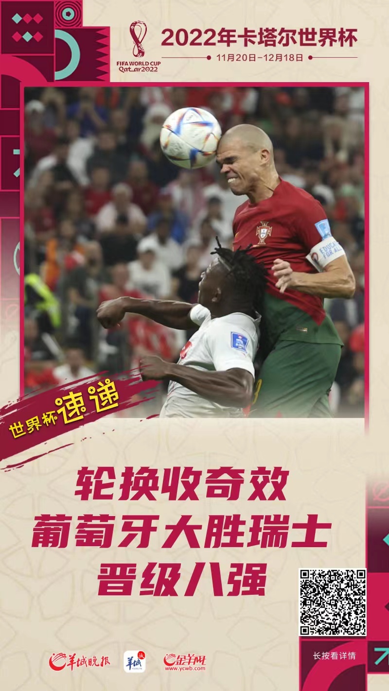 【海报】轮换收奇效！葡萄牙大胜瑞士晋级八强