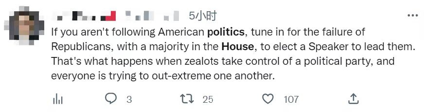 美国众议院议长选举多轮无果 海外网友痛批美国政治已经完蛋_fororder_07