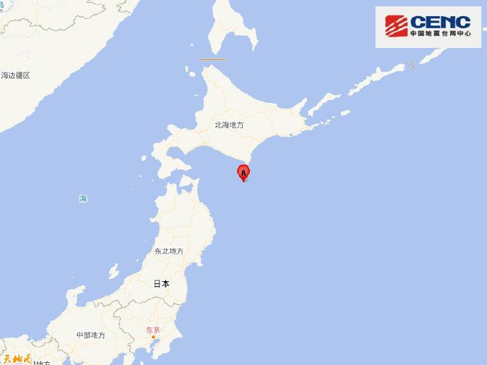 日本北海道地区发生61级地震震中300公里范围内没有大中城市分布