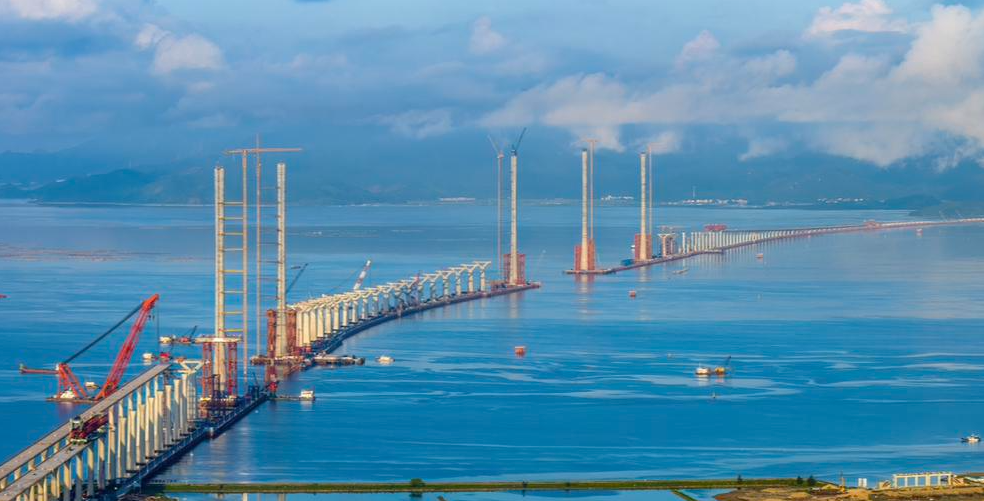 国内首次应用！黄茅海跨海通道整幅式TY型桥墩全部完工