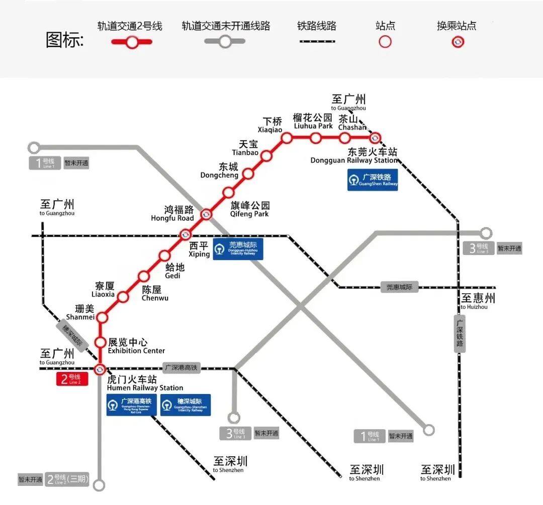 還可以選擇乘坐高鐵動車到東莞站後轉乘地鐵前往東莞其他鎮街(園區)