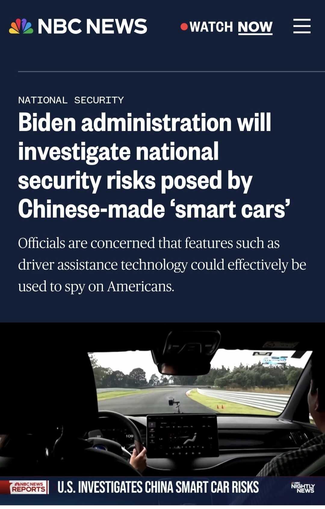 拜登称将对中国进口汽车采取前所未有行动