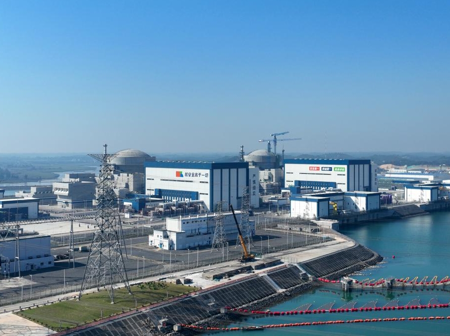  中广核广西防城港核电站4号机组实现首次并网发电