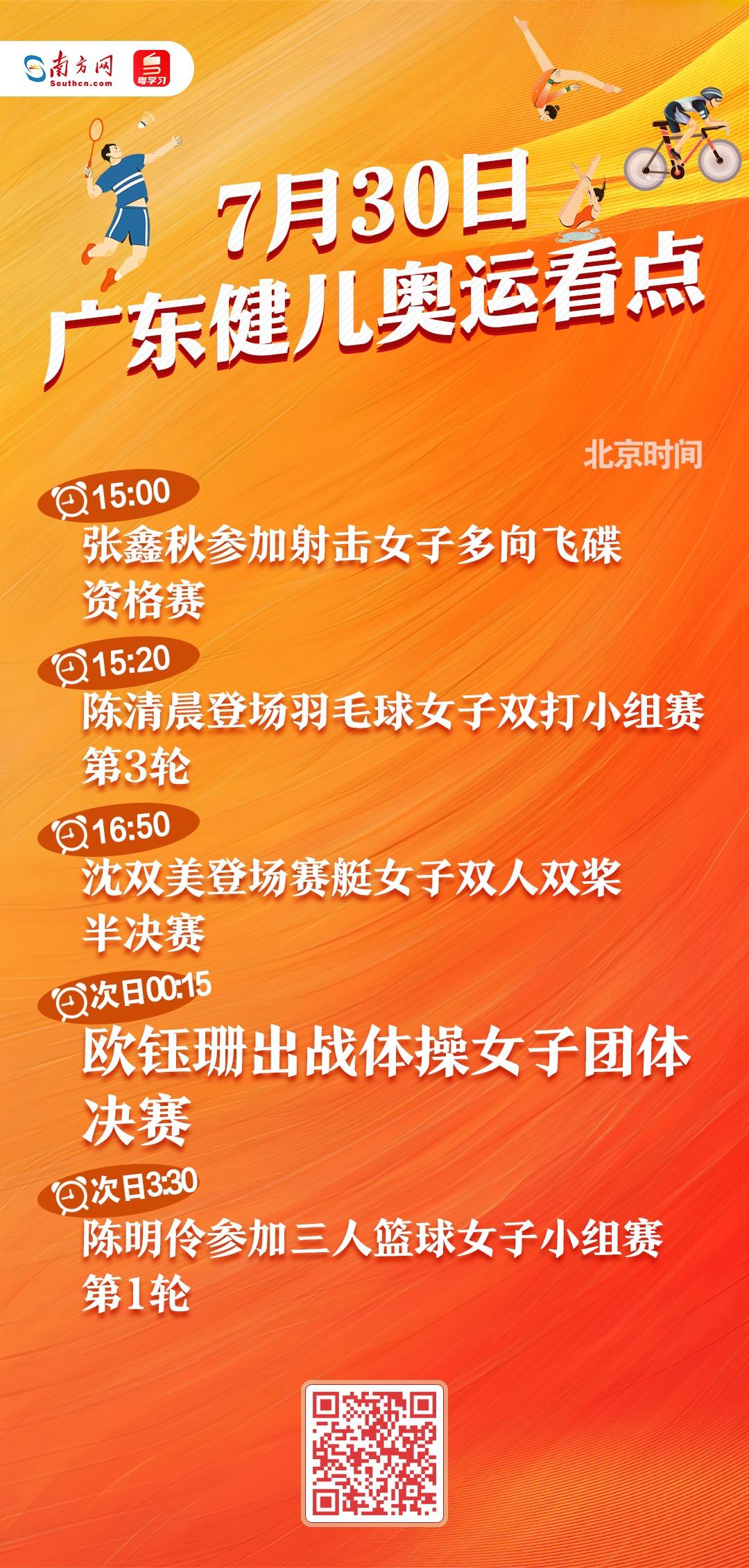 体操女团全力冲金！巴黎奥运会广东健儿今日参赛看点→