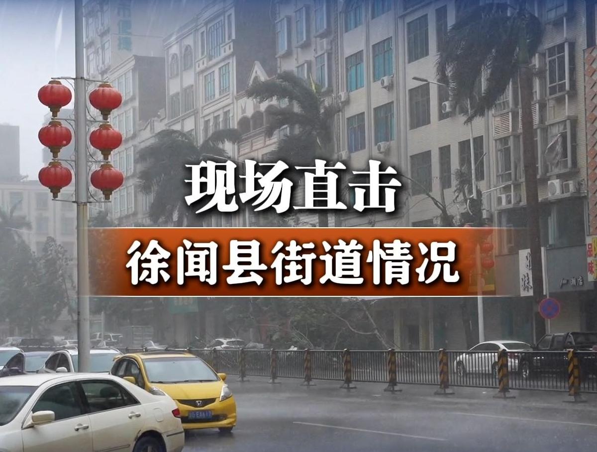 现场直击｜徐闻县街道出现狂风暴雨