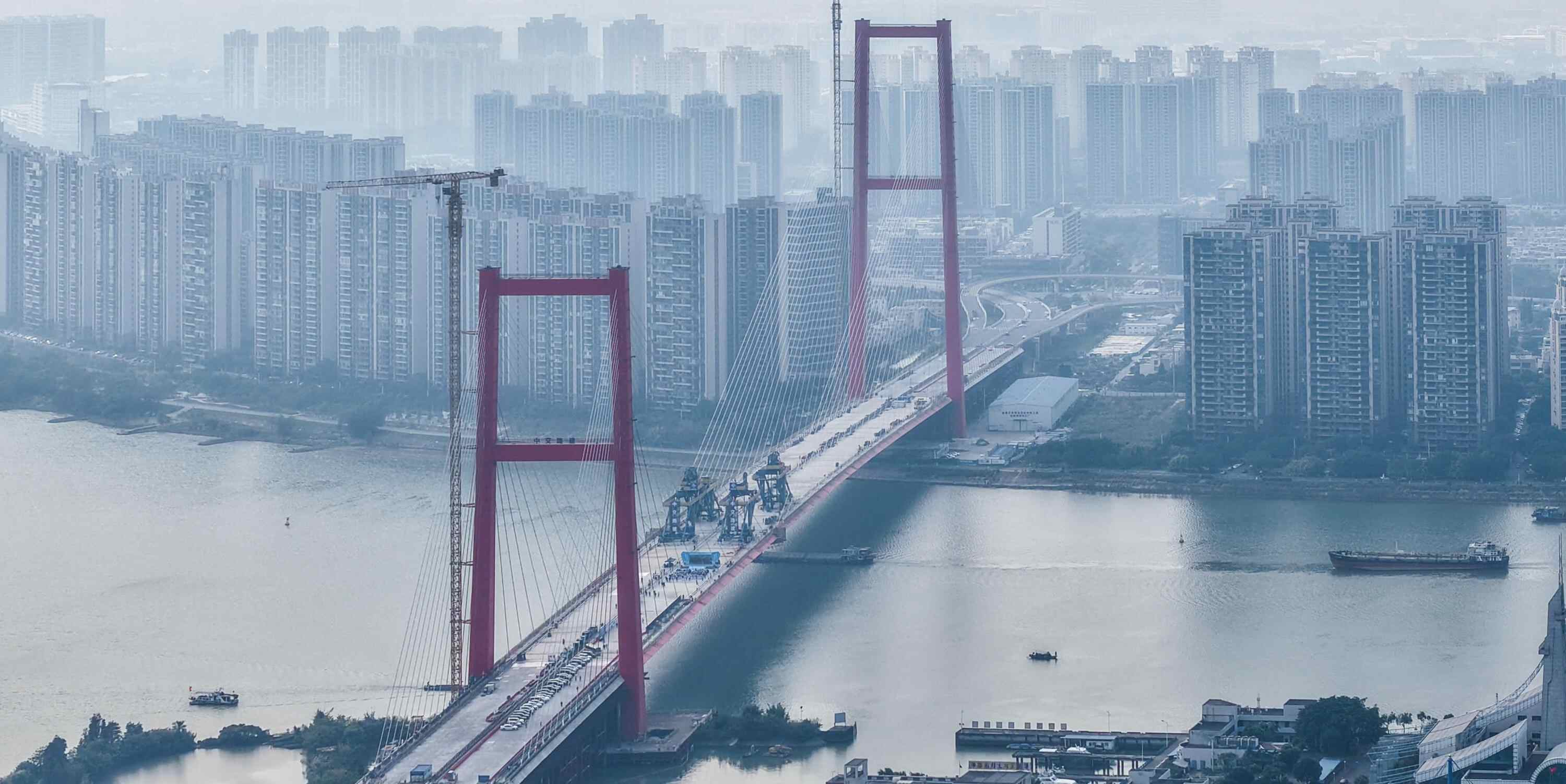  广东顺德大桥合龙