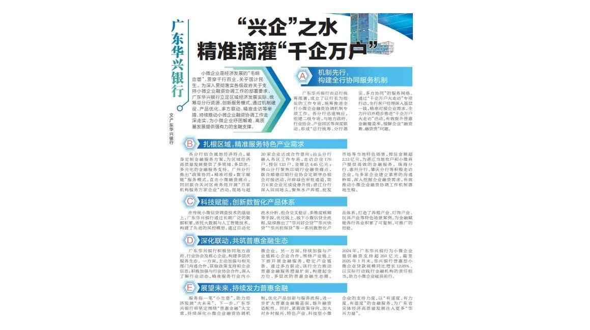 广东华兴银行：“兴企”之水精准滴灌“千企万户” 
