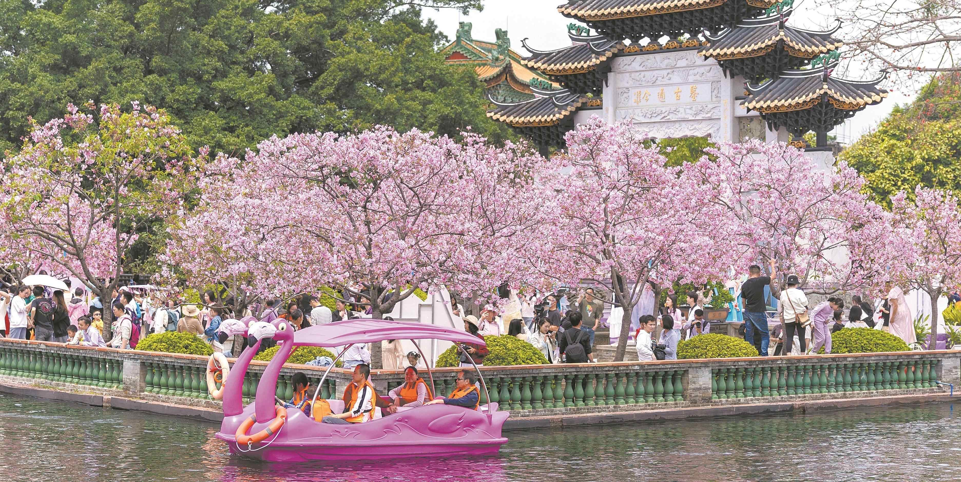 广州“赏花经济”再现热潮 清明假期,全市接待市民游客超548万人次