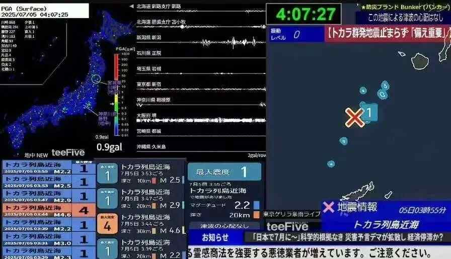 日本发生毁灭性地震会发生在7月5日吗?日本地震