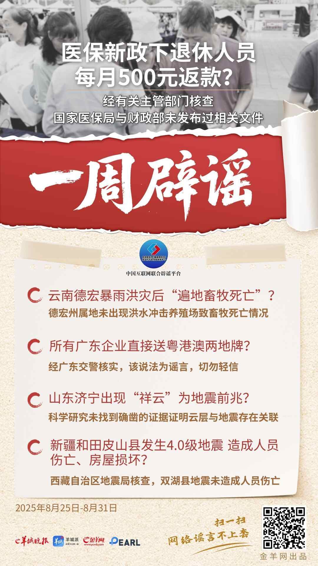 一周辟谣丨医保新政下退休人员每月500元返款？