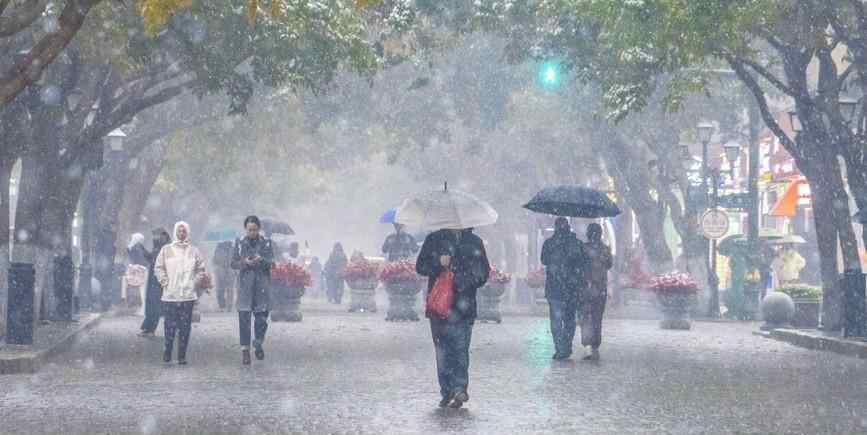  哈尔滨深秋迎降雪