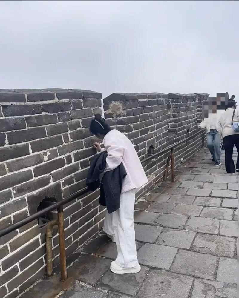 你就不能阻止一个女人在长城上刻字吗？警方：