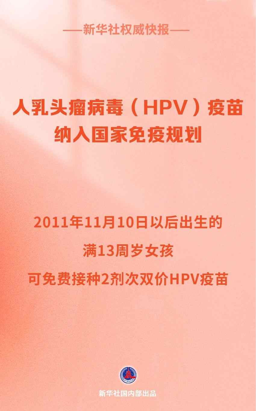 新华社|免费HPV疫苗接种！保护妇女健康的国家承诺