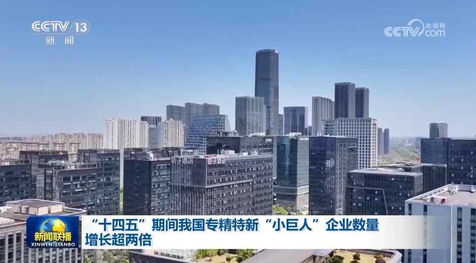 “十四五”期间专精特新“小巨人”企业数量增