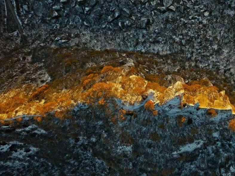  航拍陕西秦岭雪后美景