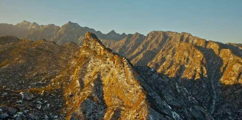  航拍陕西秦岭雪后美景