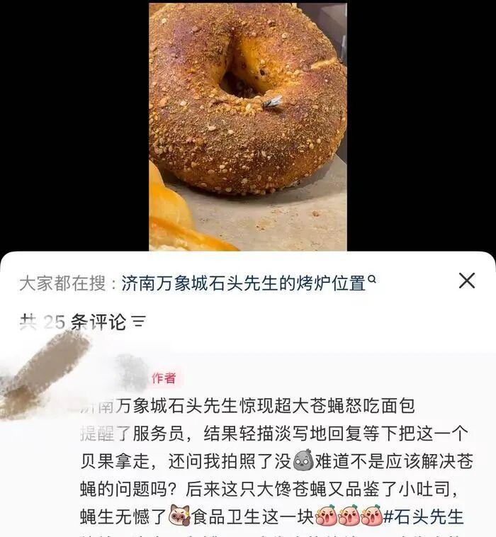 顾客举报面包有苍蝇遭质疑“没拍照”？揭秘“石头先生”